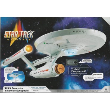 PLAYMATES 63058 STAR TREK UNIVERSE U.S.S. ENTERPRISE SPACE SHIP NCC 1701 WITH ELECTRONIC SOUNDS & LIGHTS