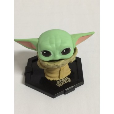 FUNKO POP  MINIS STAR WARS - THE MANDALORIAN : 09 GROGU ( BABY YODA ) WITH OPEN EYES   MISTERY BOX  ( open )