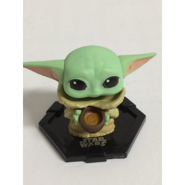 FUNKO POP  MINIS STAR WARS - THE MANDALORIAN : 10 GROGU ( BABY YODA ) WITH CUP  MISTERY BOX  ( open )