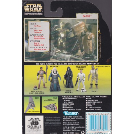 STAR WARS ACTION FIGURE  3.75 " - 9 cm EV-9D9 WITH DATAPAD Hasbro 69605