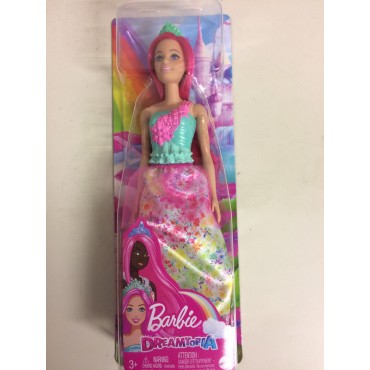 BARBIE DOLL DREAMTOPIA  PRINCESS WITH DARK PINK HAIR & SPARKLY BODICE  MATTEL : HGR15