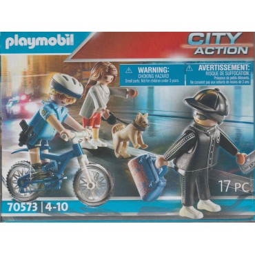 PLAYMOBIL CITY ACTION 70573 POLICE BICYCLE WITH THIEF