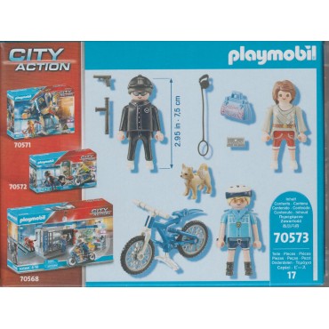 PLAYMOBIL CITY ACTION 70573 POLICE BICYCLE WITH THIEF