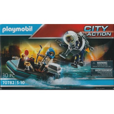 PLAYMOBIL CITY ACTION 70782  POLICE JETPACK WITH BOAT