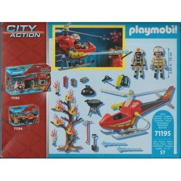 PLAYMOBIL CITY ACTION 71195 PROMO PACK ELICOTTERO DEI VIGILI DEL FUOCO