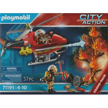 PLAYMOBIL CITY ACTION 71195 PROMO PACK ELICOTTERO DEI VIGILI DEL FUOCO