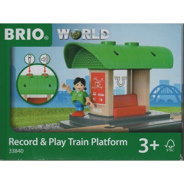 BRIO 33840 RECORD & PLAY TRAIN PLATFORM WOODEN RAILWAY TRACK