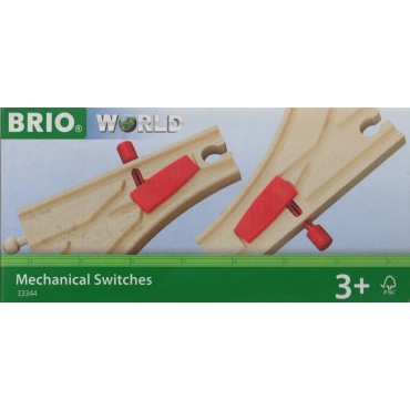 BRIO 33344 MECHANICAL SWITCHERS WOODEN RAILWAY TRACK SYSTEM