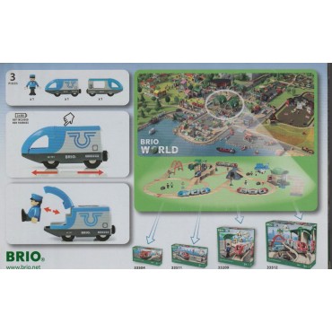 BRIO 33506 TRAVEL BATTERY TRAIN WOODEN RAILWAY TRACK