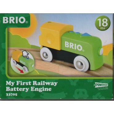 BRIO 33705 MY FIRST RAILWAY BATTERY ENGINE - WOODEN RAILWAY TRACK SYSTEM