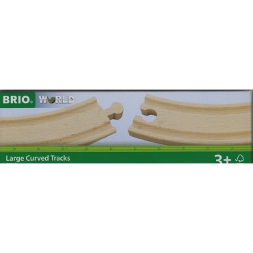 BRIO 33342 LARGE CURVED TRACKS WOODEN RAILWAY TRACK SYSTEM