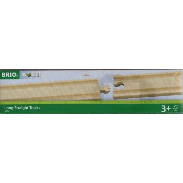 BRIO 33341 LONG STRAIGHT TRACKS WOODEN RAILWAY TRACK SYSTEM