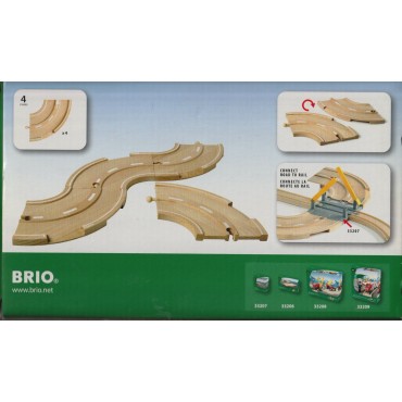 BRIO 33205 CURVED ROADS WOODEN TRACK SYSTEM