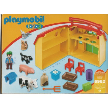 PLAYMOBIL 1.2.3. 6962 FATTORIA PORTATILE