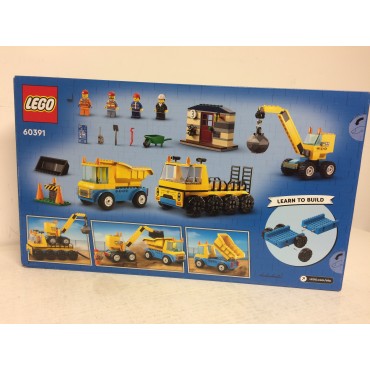 LEGO CITY 60391 CONSTRUCTION TRUCK  AND WRECKING BALL CRANE