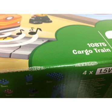 LEGO DUPLO 10875 damaged box CARGO TRAIN