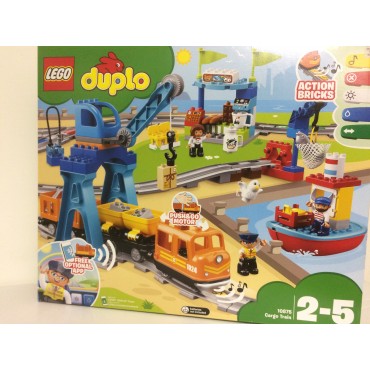 LEGO DUPLO 10875 damaged box CARGO TRAIN