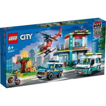 LEGO CITY 60371 scatola danneggiata QUARTIER GENERALE DEI VEICOLI DI EMERGENZA