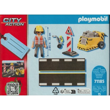 PLAYMOBIL CITY LIFE 71185 CONSTRUCTION WORKER WITH EDGE CUTTER