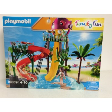 PLAYMOBIL FAMILY FUN 70609 PARCO ACQUATICO CON SCIVOLI