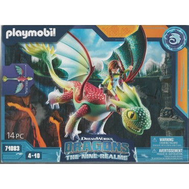 PLAYMOBIL DRAGONS THE NINE REALMS 71083 FEATHERS & ALEX