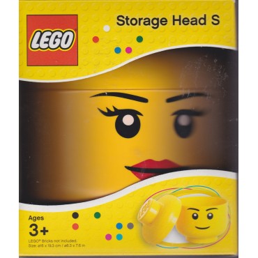 LEGO STORAGE HEAD S FEMALE GIRL NEW STILL SEALED size diam 16 x 19 cm