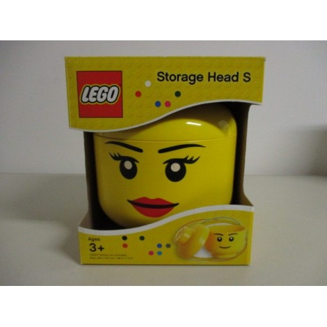 LEGO STORAGE HEAD S FEMALE GIRL NEW STILL SEALED size diam 16 x 19 cm