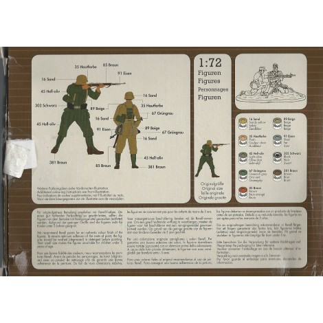 soldatini in plastica scala 1 : 72 REVELL 02513 GERMAN INFANTRY AFRICA CORPS WWII nuovo con scatola aperta