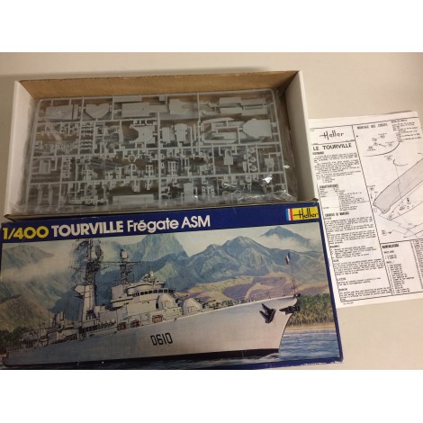 plastic model kit scale 1 : 400 HELLER 1007 TOURVILLE new in open and damaged box