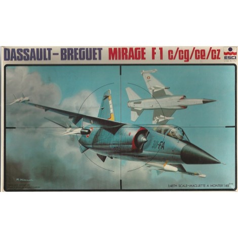 modellino in plastica ESCI DASSAULT BREGUET MIRAGE F1 C/CG/CE/CZ scala 1: 48 nuovo in scatola danneggiata ed aperta