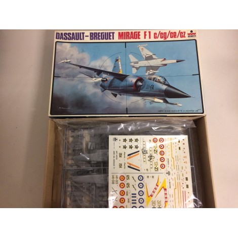 modellino in plastica ESCI DASSAULT BREGUET MIRAGE F1 C/CG/CE/CZ scala 1: 48 nuovo in scatola danneggiata ed aperta