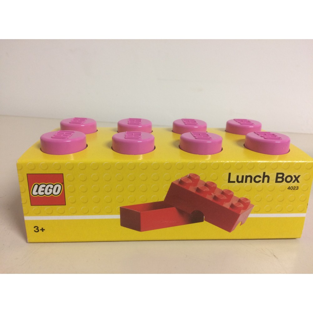 LEGO STORAGE 4023 LUNCH BOX PINK NEW STILL SEALED size 200 X 100 X