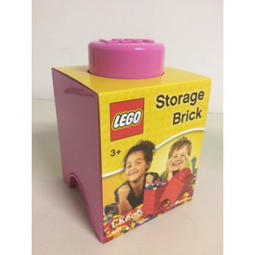 LEGO STORAGE BRICK 4001 1 KNOB PINK NEW STILL SEALED 125 x 125x 180 mm