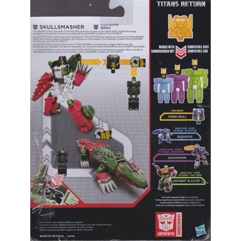 TRANSFORMERS ACTION FIGURE 5.5 " - 15 cm GRAX & SKULLSMASHER Hasbro B7027 GENERATIONS - TITANS RETURNS DELUXE CLASS