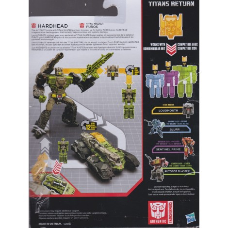 TRANSFORMERS ACTION FIGURE 5.5 " - 15 cm FUROS & HARDHEAD Hasbro B7028 GENERATIONS - TITANS RETURNS DELUXE CLASS