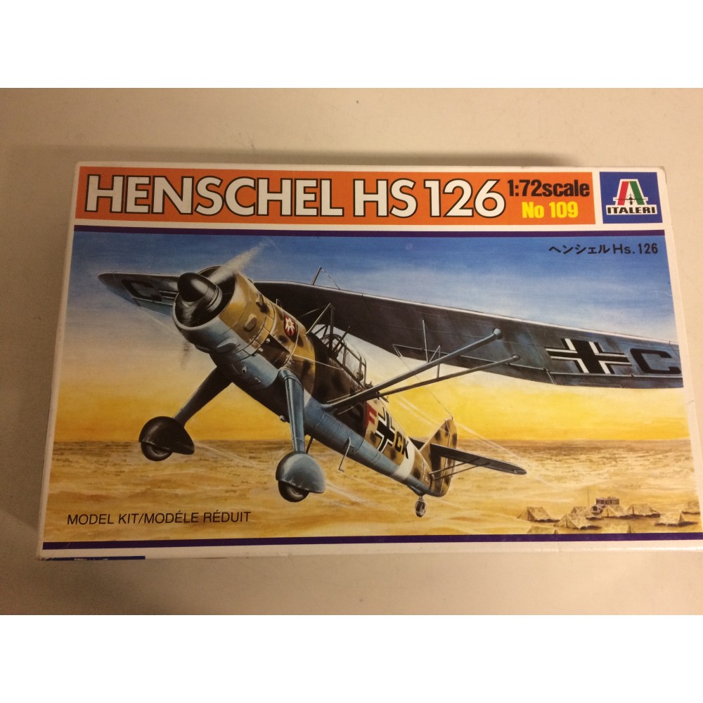 modellino in plastica ITALERI 109 HENSCHEL HS 126  scala 1: 72 nuovo in scatola  aperta