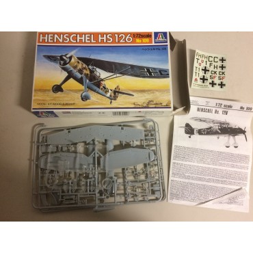 plastic model kit scale 1 : 72 ITALERI 109 HENSCHEL HS 126  new in open box