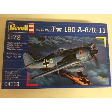 plastic model kit scale 1 : 72 REVELL 04118 FOCKE WULF FW 190 A-8 / R-11 new in open box