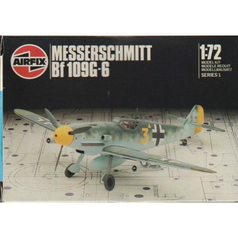 modellino in plastica AIRFIX 02086 MESSERSCHMITT BF 109E  scala 1: 72 nuovo in scatola  aperta