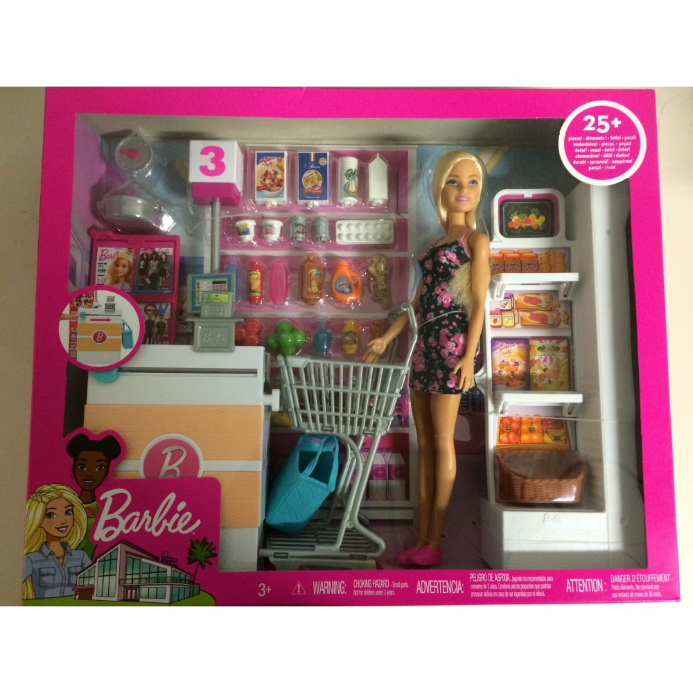barbie grocery set