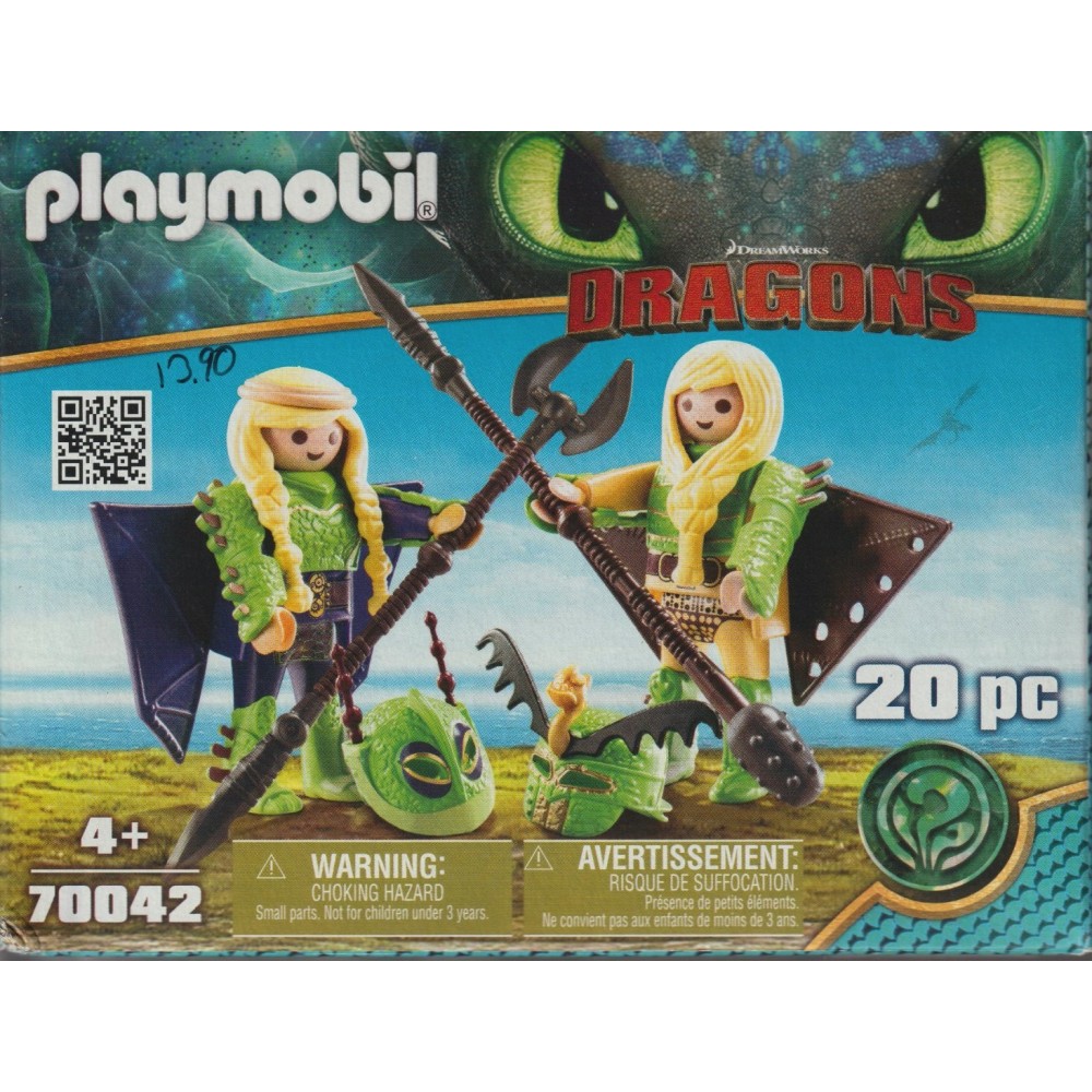 Playmobil Dreamworks Dragons Ruffnut & Tuffnut with Flight Suits Figures 70042 