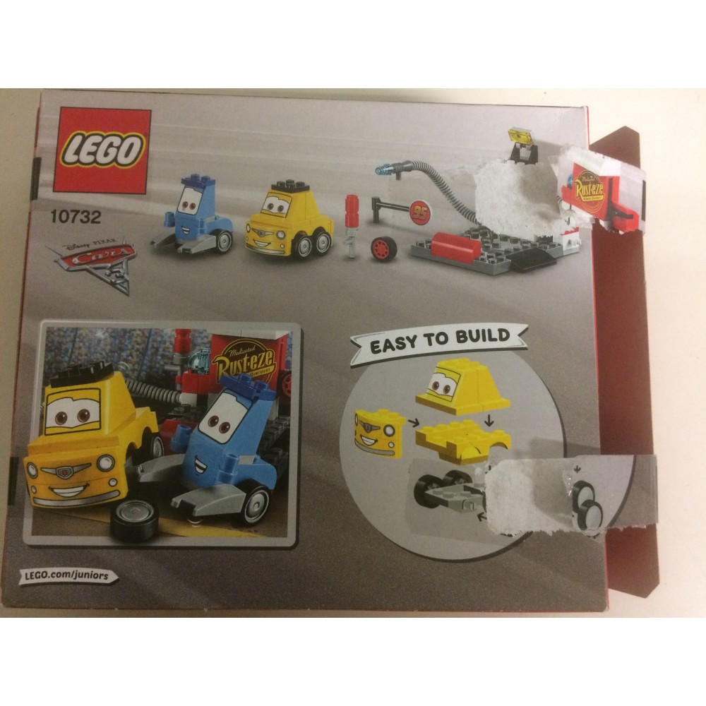 LEGO JUNIORS EASY TO BUILD CARS 3 open box E LUIGI PIT'S STOP