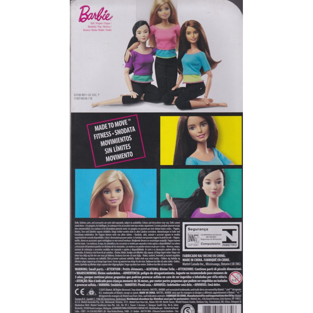 BARBIE MADE TO MOVE PURPLE TOP mattel DHL 84