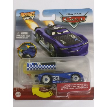 DISNEY PIXAR CARS ED TRUNCAN WITH BLAST WALL  ROCKET RACING Extreme Racing SeriesDIE CAST 1:55 SCALE VEHICLE Mattel GNT51