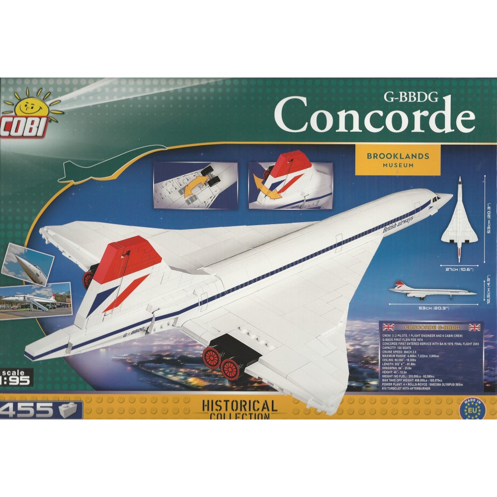 COBI 1917 HISTORICAL COLLECTION CONCORDE G-BBDG BROOKLANDS MUSEUM scale 1:95