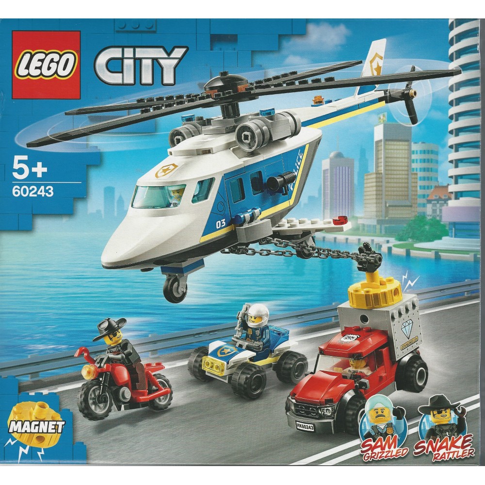 NEW/SEALED Kids Toy 5+ LEGO City Police Helicopter Chase Building Set 60243 